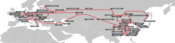 Map of rail connections