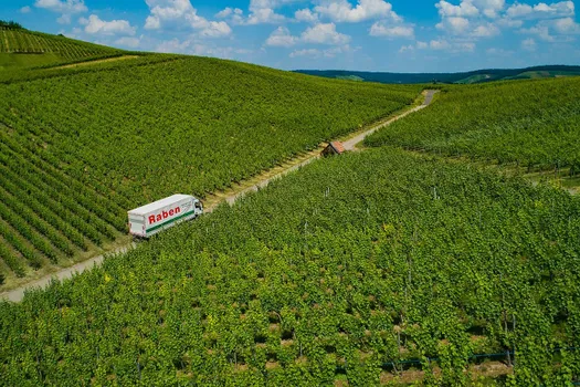 Raben truck in the vineyard