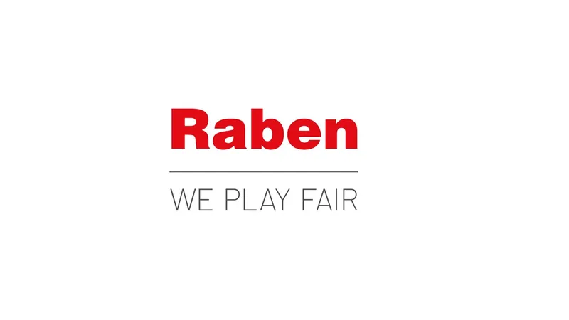 Λογότυπο της Raben με σύνθημα παίζουμε δίκαια 