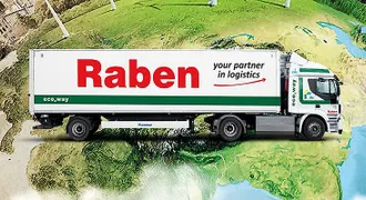 Raben truck on a trip around Europe