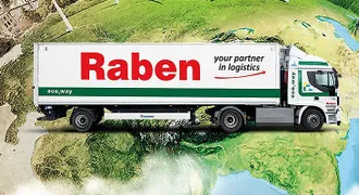 Raben truck on a trip around Europe