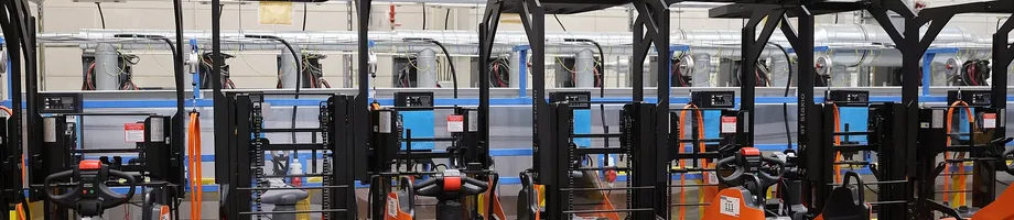 New warehouse handling forklifts