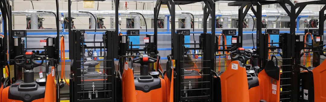 New warehouse handling forklifts