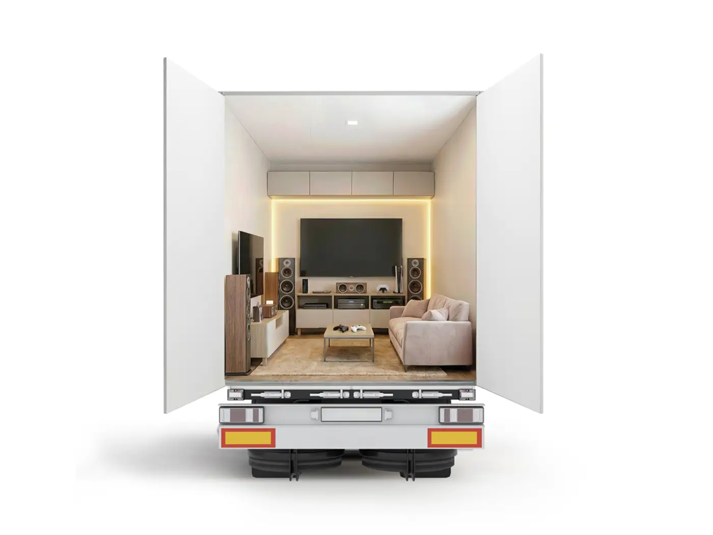Camion Raben cu produse electronice
