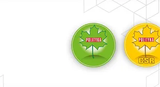 Golden and green CSR leaf for Raben
