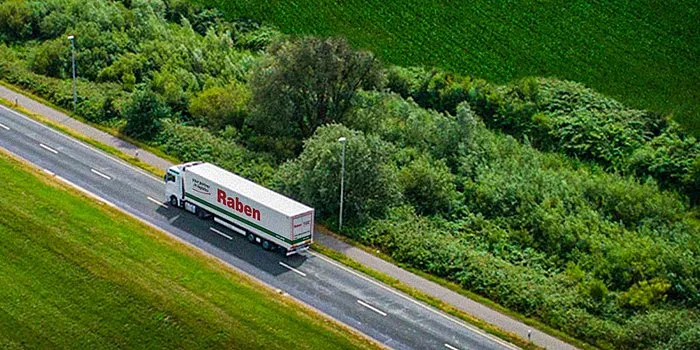 Raben truck on the road to cargo delivery through Ukraine 