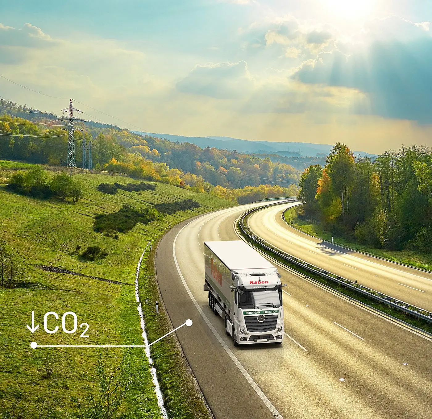 Ηλεκτρικό φορτηγό Raben στο δρόμο