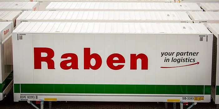 Raben trailer awaiting unloading