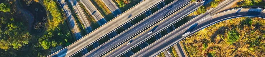 Aerial road view