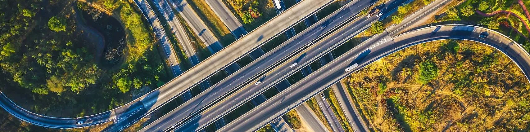 Aerial road view