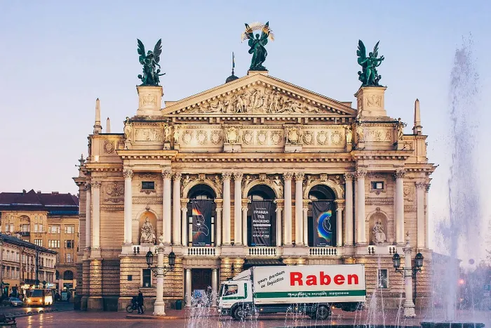 Raben truck in Lviv