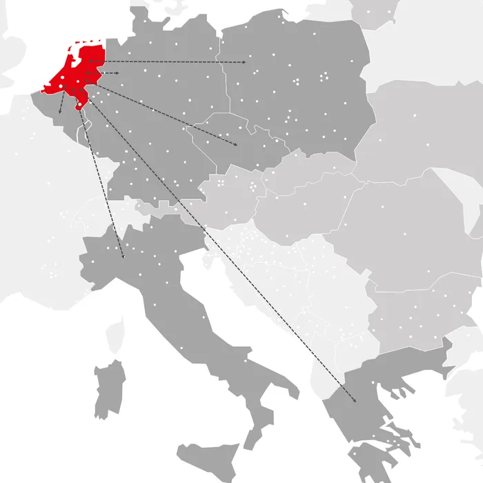 Internationale verbindingen Raben Nederland