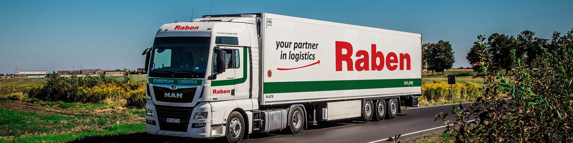 Raben truck on the way to customers.
