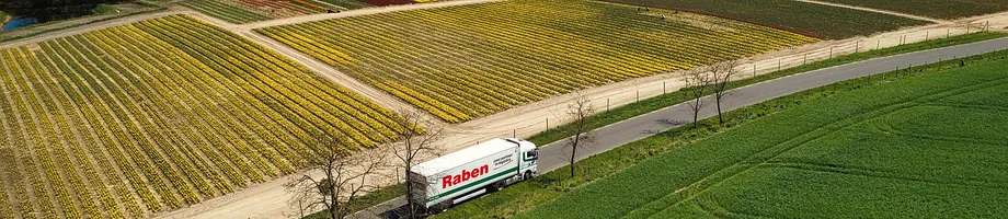 Ένα φορτηγό της Raben στον δρόμο