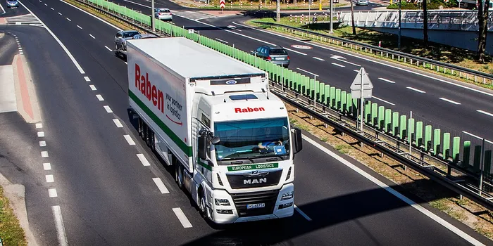 Fresh Logistics truck on the road 