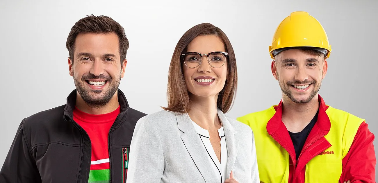 Three Raben people manger warehouse driver