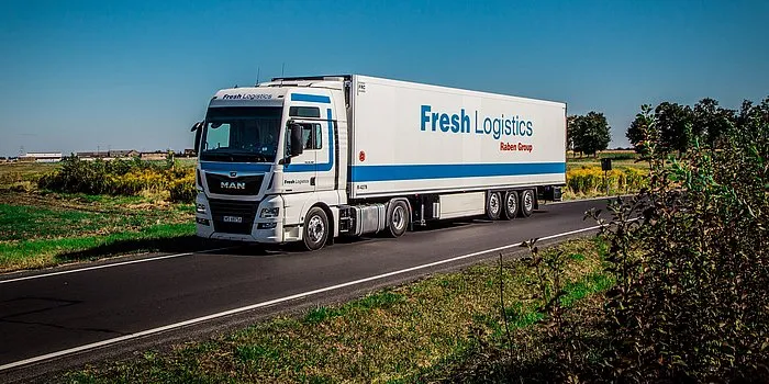 Fresh Logistics truck goes to deliver cargo