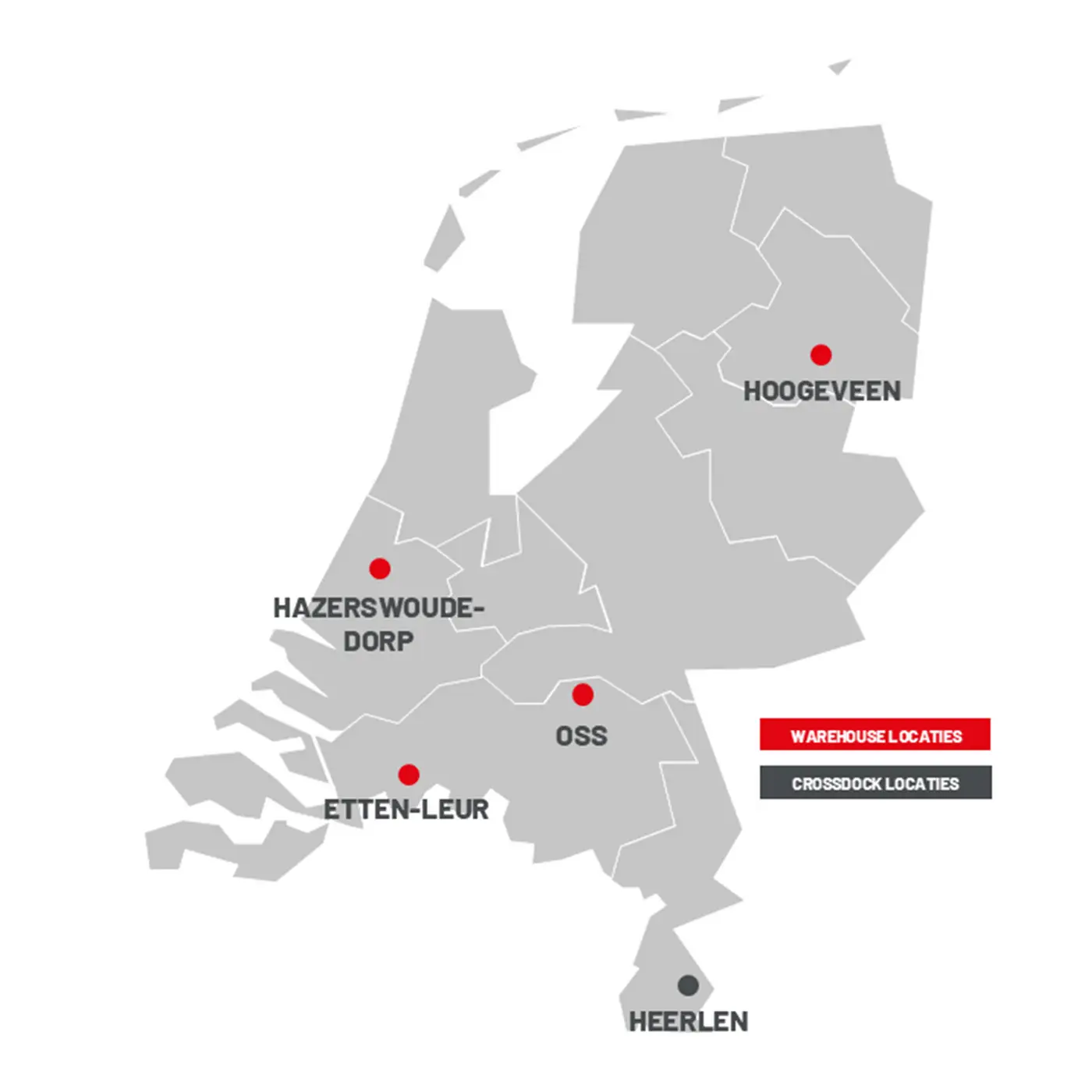 Locaties contractlogistiek Nederland