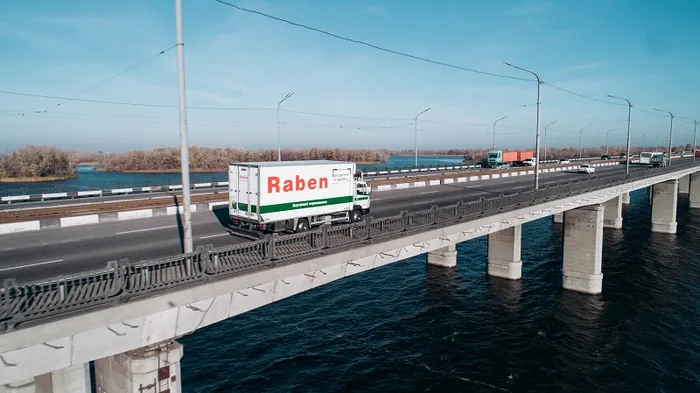 Raben truck in Kharkiv