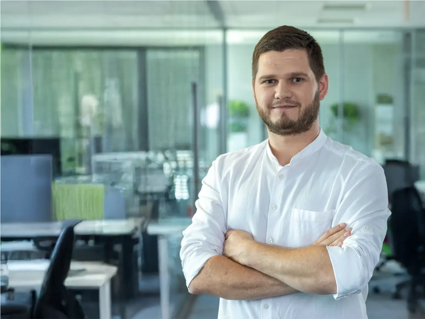 Сотрудник Рабен в офисе