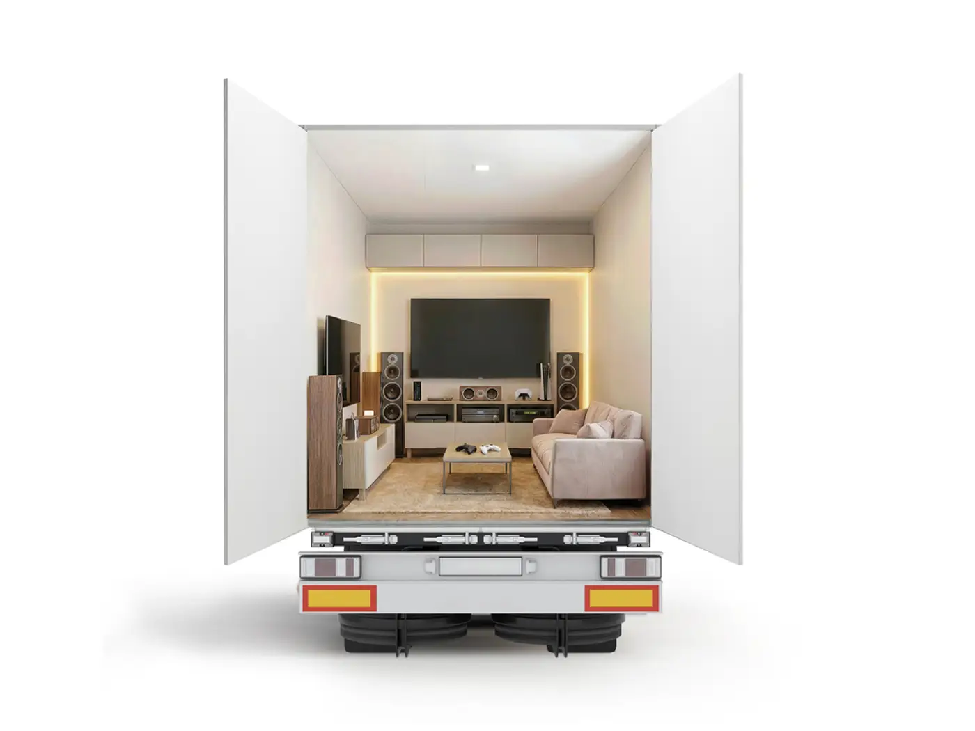 Camion Raben cu produse electronice