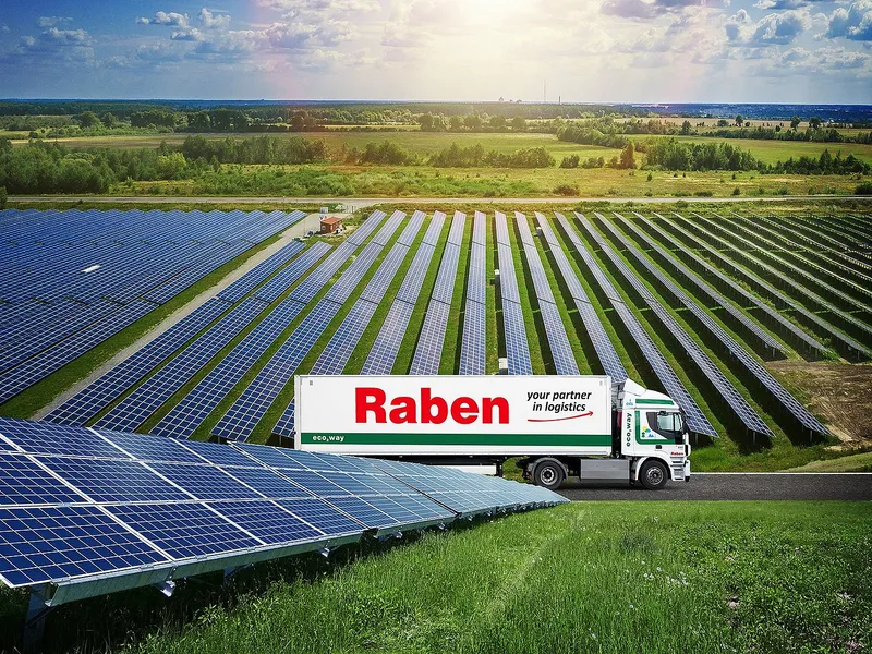 Raben uses renewable energy sources from photovoltaics