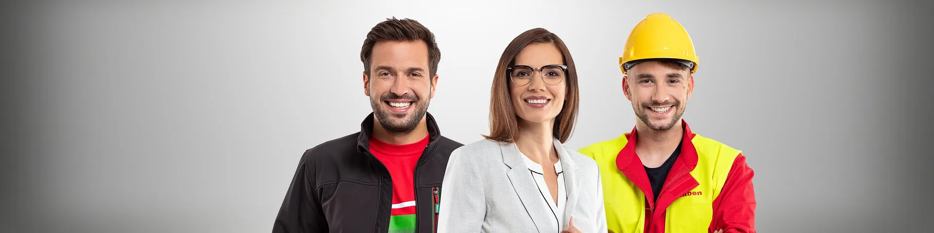 Three Raben people manger warehouse driver