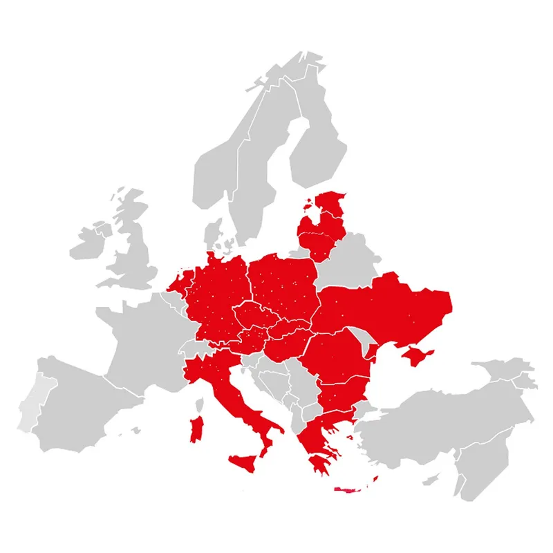 Europakarte Raben Group Standorte