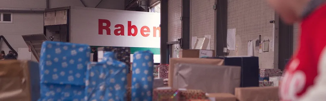 Christmas gifts at Raben's warehouse