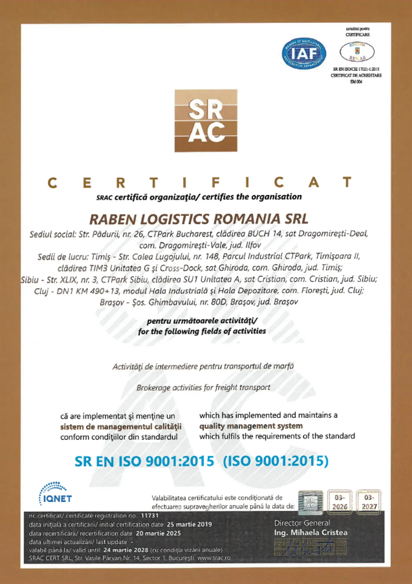 ISO 9001 Raben